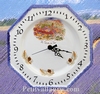 FAIENCE OCTAGONAL WALL CLOCK LANDSCAPE 