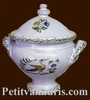 MINIATURE SOUP TUREEN OLD MOUSTIERS DECORATION TRADITION 