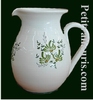 WATER JUG 1 LITER APPROXIMATELY GREEN FLOWER DECOR 