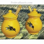 MUSTARD POT EARTHENWARE BLACK OLIVE DECOR 