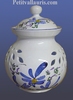 CERAMIC ONIONS POT BLUE FLOWER COLOR DECORATION 