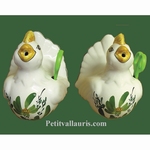 DISTRIBUTEUR DE FICELLE COCOTTE DECOR FLEURS VERTES 