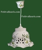 CERAMIC SUSPENSION LACE BELL MODEL GREEN FLOWERS DECOR 