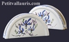 PORTE SERVIETTES DE TABLE DECOR FLEURS BLEUES 