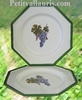 ASSIETTE MODELE OCTOGONALE DECOR GRAPPE DE RAISIN P/U 