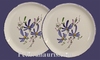 FAIENCE PLATE MODEL FLOWERS BLUE PAINT DECORATION 