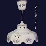 SUSPENSION FACETTE DECOR TRADITION VIEUX MOUSTIERS BLEU 