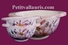 BOWL WITH HANDLES PINK FLOWERS DECORATION 