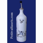 HUILIER BOUTEILLE DECOR TRADITION VIEUX MOUSTIERS BLEU 