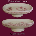 PORTE SAVON MODELE ANNEAU DECOR TRADITION VX MOUSTIERS ROSE 