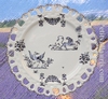 ASSIETTE TOURNESOL DECOR TRADITION VIEUX MOUSTIERS BLEU 