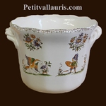 CACHE POT DROIT ANSES MOYEN MODELE DECOR TRADITION MOUSTIERS 