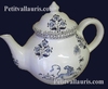 TEAPOT OLD BLUE MOUSTIERS TRADITION DECORATION 