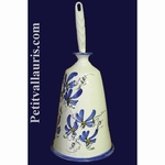 PORTE BALAYETTE DECOR FLEURS BLEUES 