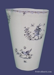 VASE GLAIEUL DECOR TRADITION MOUSTIERS BLEU HAUTEUR 25 CM 