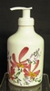 LIQUID SOAP DISPENSER PINK FLOWER DECORATION 