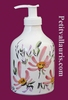 DISTRIBUTEUR DE SAVON LIQUIDE DECOR FLEURS ROSE 