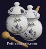 POT A OLIVES DECOR TRADITION VX MOUSTIERS BLEU AVEC LOUCHE 