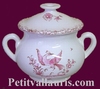 MINIATURE MARMITE RONDE DECOR TRADITION VIEUX MOUSTIERS ROSE