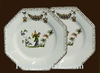 ASSIETTE OCTOGONALE DESSERT DECOR TRADITION VIEUX MOUSTIERS 