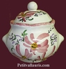 SUGAR BOWL STYLE MODEL PINK FLOWERS DECOR 