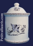 POT DE CHEMINEE ROND TAILLE 3 DECOR TRADITION MOUSTIERS BLEU