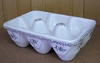 CERAMIC SUPPORT FOR EGGS (6) BLUE OLD MOUSTIERS DECORATION