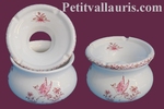 ANTI SMOKE ASHTRAY SMALL SIZE PINK OLD MOUSTIERS DECORATION