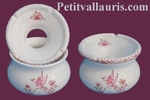 ANTI SMOKE ASHTRAY SMALL SIZE PINK OLD MOUSTIERS DECORATION 