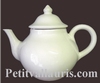 FAIENCE TEAPOT WHITE COLOR ENAMELLED 