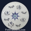 BELOW OF DISH ROSETTE Deco tradition Old Moustiers blue 