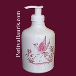 DISTRIBUTEUR DE SAVON LIQUIDE DECOR TRADITION MOUSTIERS ROSE 