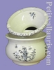 ANTI SMOKE ASHTRAY SMALL SIZE BLUE OLD MOUSTIERS DECORATION