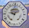 FAIENCE OCTAGONAL WALL CLOCK LAVENDERS FIELD DECORATION (CR) 