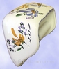 DEROULEUR DE PAPIER TOILETTE DECOR FLEURS JAUNE ET BLEUES NM 