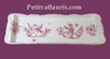 CAKE DISH OLD MOUSTIERS PINK TRADITION DECORATION 