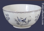 SALAD BOWL SMALL SIZE BLUE OLD MOUSTIER TRADITION DECORATION 