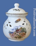 ONIONS POT PROVENCE LANDSCAPE DECOR WITH CICADAS 