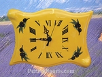 FAIENCE WALL CLOCK PARCHMENT MODEL PROVENCE CLOCK WITH OLIVE 