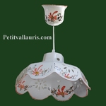 CERAMIC SUSPENSION-CHANDELIER FACETS MODEL PINK FLOWERS 