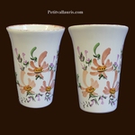 GLASS BEIGE FLOWERS DECORATION 