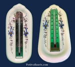 THERMOMETER WITH MURAL SUPPORT BLUE FLOWERS DECOR 