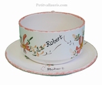 DEJEUNER DECOR FLEURS ROUGE CLAIR (TASSE ET SOUS TASSE) 