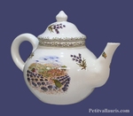 HEARTHENWARE TEAPOT PROVENCE LANDSCAPE DECORATION 