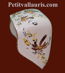 DEROULEUR DE PAPIER TOILETTE OUVERT DECOR FLEURS MARRON 