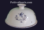 CERAMIC CHEESE-BELL WITH PLATE BLUE MOUSTIERS TRADITION 